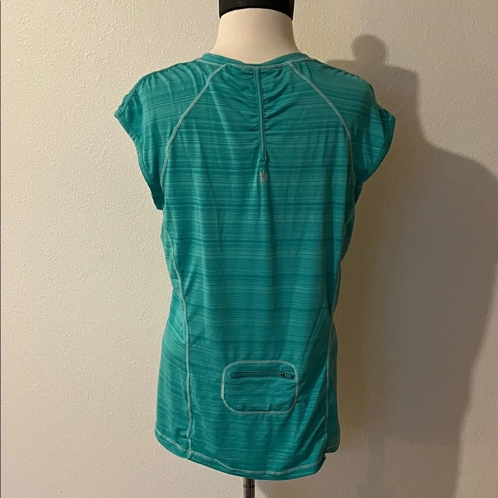 Athleta Teal Short Sleeve Active Top, fits women’s size M - Picture 2 of 4